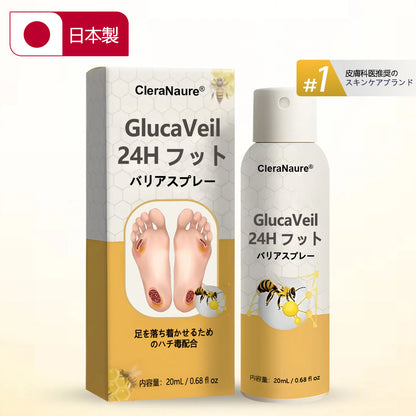 CleraNaure® GlucaVeil 24 時間フットケア スプレー