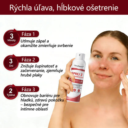 CleraNature® Beef Tallow Spray na svrbiacu, olupujúcu pokožku pri psoriáze
