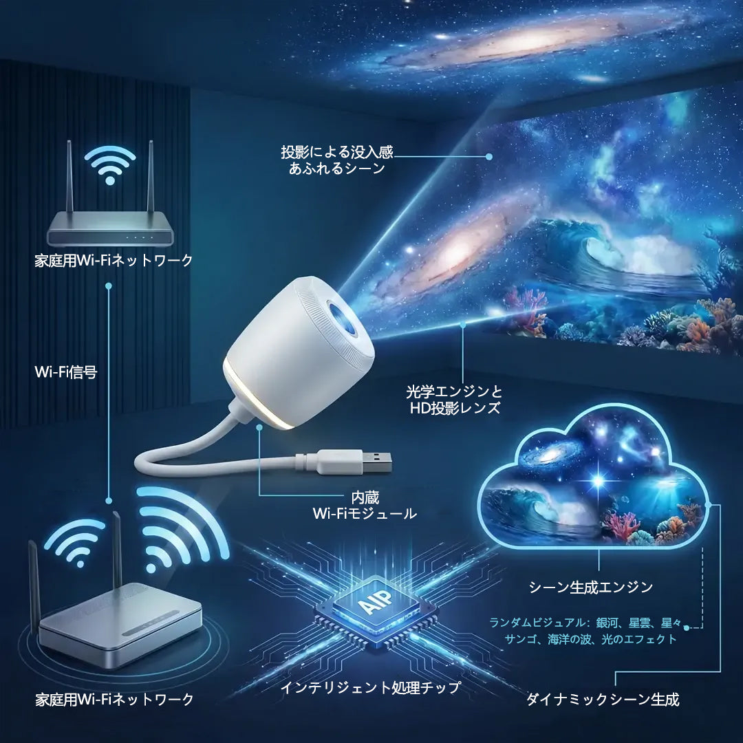 ClearaNature® ナイトライトプロジェクター