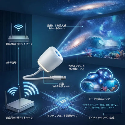 ClearaNature® ナイトライトプロジェクター