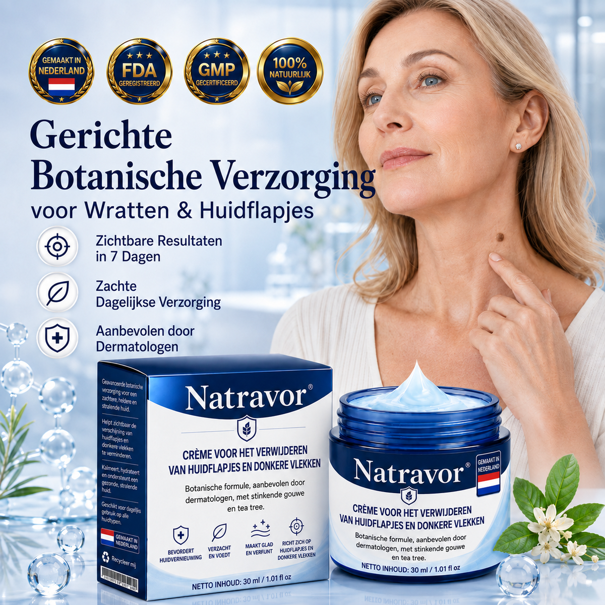 CleraNaure® 肌凹凸リファインクリーム｜気になる肌の盛り上がり・ほくろ・シミにアプローチ 刺激の少ない自宅スキンケアクリーム